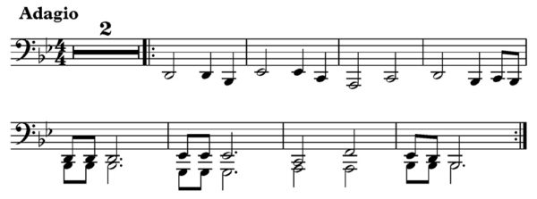 b flat minor scale tuba